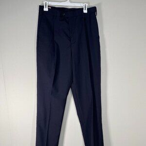 Louis Martin Wool Blend Pleated Uniform Dress Pants Women's 12 Navy Blue NWT